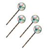 4 PCS Womens Hair Barrettes, Beach Elements Sunglasses Palm Leaves Starfish Long Bobby Hair Pins for Girls, Stainless Steel Hair Clips Headwear Styling Tools Hair Accessories view 1