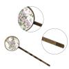 4 PCS Womens Hair Barrettes, Seamless Watercolor Pink Flower Botanical Pattern Long Bobby Hair Pins for Girls, Stainless Steel Hair Clips Headwear Styling Tools Hair Accessories view 3