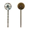4 Pieces Bobby Pins Hair Clips for Women, Summer Palms Tree Pattern Decorative Hairpin Hair Barrettes for Girls, Elegant Brown Hair Accessories view 2