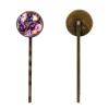 4 Pieces Bobby Pins Hair Clips for Women, Art Leaves Fruit Peony Peach with Flowers Decorative Hairpin Hair Barrettes for Girls, Elegant Brown Hair Accessories view 2
