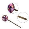 4 Pieces Bobby Pins Hair Clips for Women, Art Leaves Fruit Peony Peach with Flowers Decorative Hairpin Hair Barrettes for Girls, Elegant Brown Hair Accessories view 3