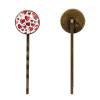 4 PCS Womens Hair Barrettes, Seamless Background with Red Heart Doodle style Long Bobby Hair Pins for Girls, Stainless Steel Hair Clips Headwear Styling Tools Hair Accessories view 2