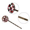 4 PCS Womens Hair Barrettes, Red Watercolor Cherries Black and White Checkers Long Bobby Hair Pins for Girls, Stainless Steel Hair Clips Headwear Styling Tools Hair Accessories view 3