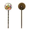 4 Pieces Bobby Pins Hair Clips for Women, a Set of Vegetables and Fruits Decorative Hairpin Hair Barrettes for Girls, Elegant Brown Hair Accessories view 2