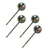 4 PCS Womens Hair Barrettes, Watercolor Tropical Flowers Dark Background Long Bobby Hair Pins for Girls, Stainless Steel Hair Clips Headwear Styling Tools Hair Accessories view 1