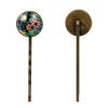 4 PCS Womens Hair Barrettes, Watercolor Tropical Flowers Dark Background Long Bobby Hair Pins for Girls, Stainless Steel Hair Clips Headwear Styling Tools Hair Accessories view 2