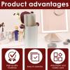 Automatic Lifting Makeup Brushes Holder Box, Makeup Brushes Organizer with Lid, Dustproof Cosmetic Brushes Holder 4 Compartments, Makeup Brush Storage Box for Vanity Bathroom Office Desktop (Red) view 3