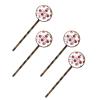 4 PCS Womens Hair Barrettes, Cute Cherries and Bows Pink Hearts Long Bobby Hair Pins for Girls, Stainless Steel Hair Clips Headwear Styling Tools Hair Accessories view 1