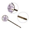 4 PCS Womens Hair Barrettes, Floral Herbs and Spices on Lilac Pattern Long Bobby Hair Pins for Girls, Stainless Steel Hair Clips Headwear Styling Tools Hair Accessories view 3