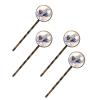 4 Pieces Bobby Pins Hair Clips for Women, Cute Underwater Seashells Corals Decorative Hairpin Hair Barrettes for Girls, Elegant Brown Hair Accessories view 1