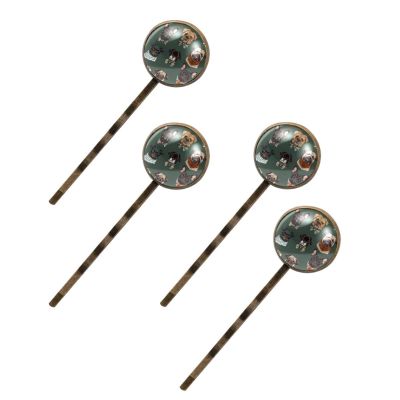 4 Pieces Bobby Pins Hair Clips for Women, Cute Variety of Dog Faces Decorative Hairpin Hair Barrettes for Girls, Elegant Brown Hair Accessories