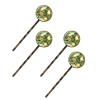 4 PCS Womens Hair Barrettes, Seamless Watercolor Lemon Pattern Long Bobby Hair Pins for Girls, Stainless Steel Hair Clips Headwear Styling Tools Hair Accessories view 1
