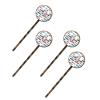 4 Pieces Bobby Pins Hair Clips for Women, Cool Race Cars Seamless Pattern Decorative Hairpin Hair Barrettes for Girls, Elegant Brown Hair Accessories view 1