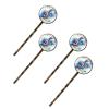 4 Pieces Bobby Pins Hair Clips for Women, Cute Seahorse Fishes Starfish Sea Shells Decorative Hairpin Hair Barrettes for Girls, Elegant Brown Hair Accessories view 1