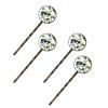 4 PCS Womens Hair Barrettes, Watercolor Green Branch and Black Fruit Long Bobby Hair Pins for Girls, Stainless Steel Hair Clips Headwear Styling Tools Hair Accessories view 1