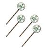 4 PCS Womens Hair Barrettes, Watercolor Green Leaves Long Bobby Hair Pins for Girls, Stainless Steel Hair Clips Headwear Styling Tools Hair Accessories view 1