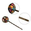 4 Pieces Bobby Pins Hair Clips for Women, Topical Leaves and Flowers Decorative Hairpin Hair Barrettes for Girls, Elegant Brown Hair Accessories view 3