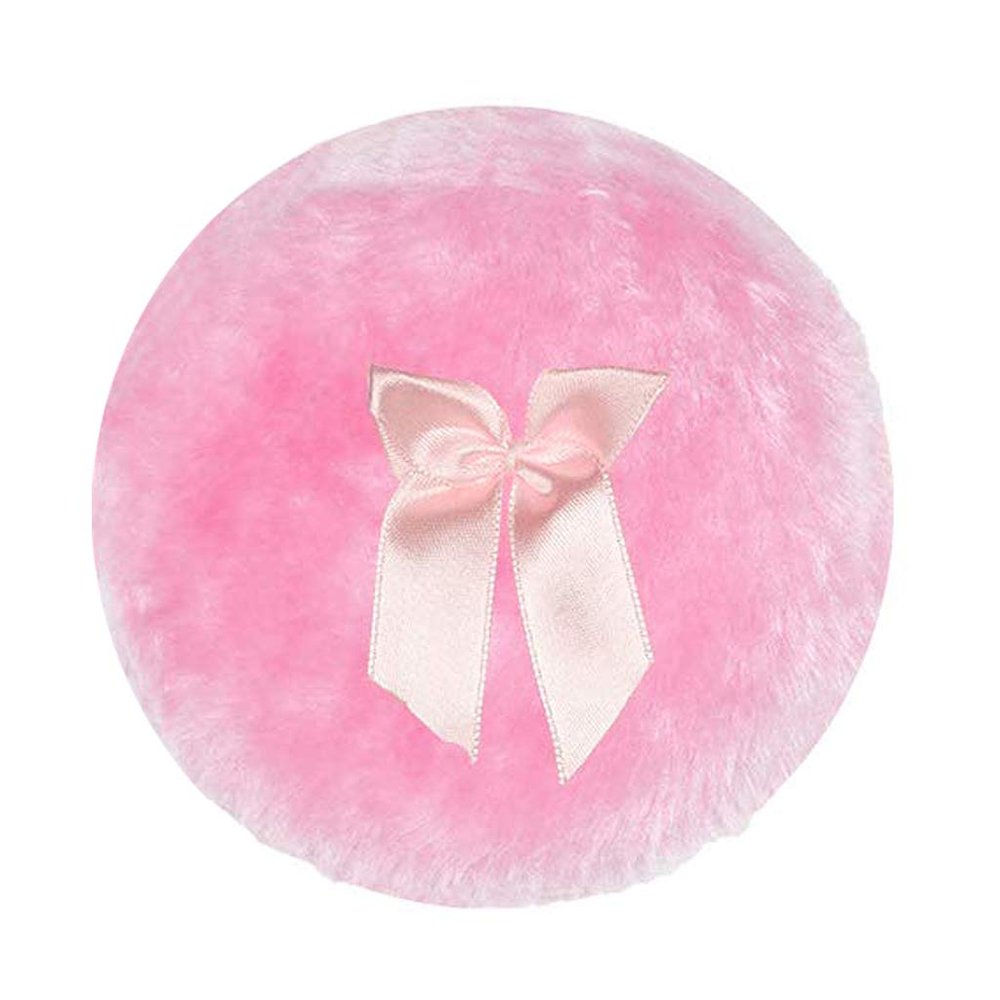 3.3 Inch Large Powder-Puff Soft Plush Powder-Puff Body Puff Ribbon For Girl Women Travel