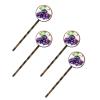 4 PCS Womens Hair Barrettes, Watercolor Fruit Grapes on White Background Long Bobby Hair Pins for Girls, Stainless Steel Hair Clips Headwear Styling Tools Hair Accessories view 1