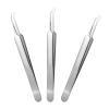 3 Pieces Pimple Extractor Blackhead Tweezers Needle Nose Tweezers Pimple Popper Curved Tweezers Stainless Steel Pimples Tweezer Extractor Tool Pore Tweezer for Skin Whitehead Bend Remover Tools view 1