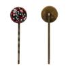 4 Pieces Bobby Pins Hair Clips for Women, White and Red Hearts Decorative Hairpin Hair Barrettes for Girls, Elegant Brown Hair Accessories view 2