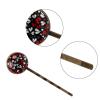 4 Pieces Bobby Pins Hair Clips for Women, White and Red Hearts Decorative Hairpin Hair Barrettes for Girls, Elegant Brown Hair Accessories view 3