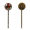 4 PCS Womens Hair Barrettes, Abstract Flowers Art Pattern Long Bobby Hair Pins for Girls, Stainless Steel Hair Clips Headwear Styling Tools Hair Accessories view 2