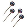 4 PCS Womens Hair Barrettes, Cute Planets Solar System Space with Stars Pattern Long Bobby Hair Pins for Girls, Stainless Steel Hair Clips Headwear Styling Tools Hair Accessories view 1