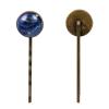 4 PCS Womens Hair Barrettes, Art Pattern Whales and Moon Blue Color Long Bobby Hair Pins for Girls, Stainless Steel Hair Clips Headwear Styling Tools Hair Accessories view 2