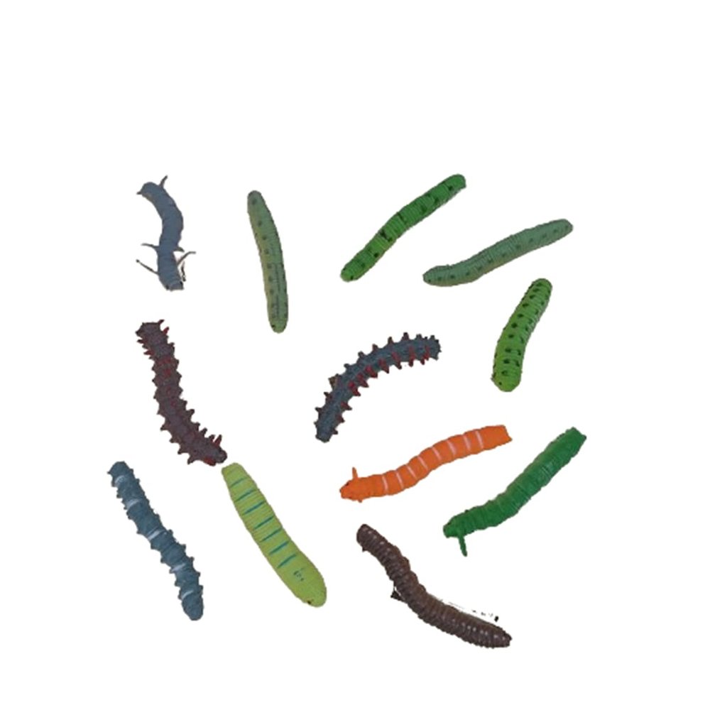 12 Simulated Caterpillar Hair Clips, Creative Featured Jewelry, Horror Spoof Hair Clips. Suitable for energetic little girls under 30 years old.