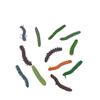 12 Simulated Caterpillar Hair Clips, Creative Featured Jewelry, Horror Spoof Hair Clips. Suitable for energetic little girls under 30 years old. view 1