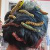12 Simulated Caterpillar Hair Clips, Creative Featured Jewelry, Horror Spoof Hair Clips. Suitable for energetic little girls under 30 years old. view 2