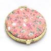 1Pc Round Pocket Folding Makeup Vintage Double Sides Floral Printed view 2