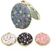 1Pc Round Pocket Folding Makeup Vintage Double Sides Floral Printed view 4