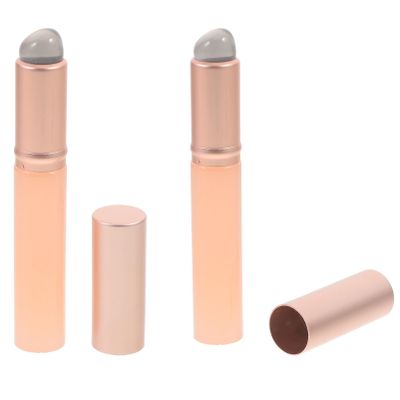 Healeved 2pcs Silicone Lip Brush Applicator Multi-purpose Makeup Wand for Lip Scrub Gloss Travel-friendly Design for Home Professional Use