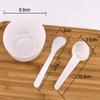 5 Sets Facial Mask Mixing Bowl with Spatula & Measuring Spoon Facemask Bowl Mud Mask Mixing Bowl DIY Skin Care Mixing Tool Kit for Lady Women Home Beauty Salon Use, White view 3