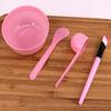 5 Sets Facial Mask Mixing Bowl with Spatula & Measuring Spoon & Brush Facemask Bowl Mud Mask Mixing Bowl DIY Skin Care Mixing Tool Kit for Lady Women Home Beauty Salon Use, Pink view 2