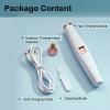 Eyebrow Facial Trimmer for Women - 2 in 1 Rechargeable Face Eye Brow Shaver - Face Remover Peach Fuzz Painless Facial Removal Built-in LED Light for Lips Arm Nose Hair Bikini Line Body (Pink) view 4