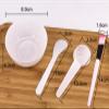 5 Sets Facial Mask Mixing Bowl with Spatula & Measuring Spoon & Brush Facemask Bowl Mud Mask Mixing Bowl DIY Skin Care Mixing Tool Kit for Lady Women Home Beauty Salon Use, White view 3