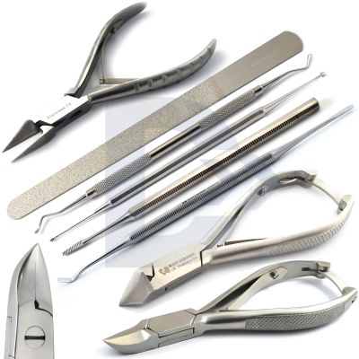 Chiropody Podiatry Tools Kit Heavy Duty Toenail Cutter Clipper Ingrown Curettes Podiatrist instruments