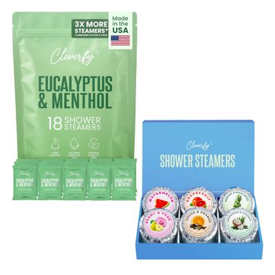 Cleverfy Shower Steamers Aromatherapy for Women and Men  6 x 18 Pack