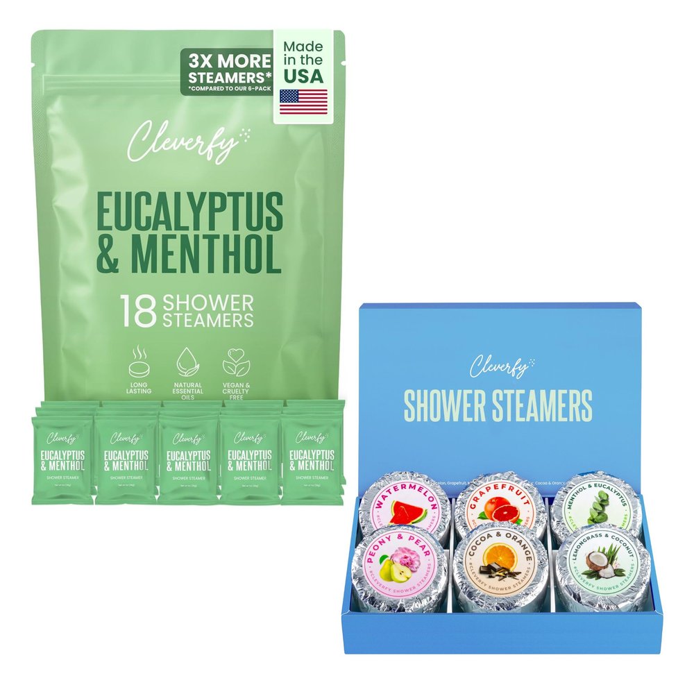 Cleverfy Shower Steamers Aromatherapy for Women and Men  6 x 18 Pack