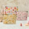 3pcs Colorful Flower Makeup Bag, Retro Botanical Flower Cosmetic Bag, Christmas Wedding Anniversary Birthday Friendship Gifts for Women Girls Best Friends Sister Bestie Grandma Travel Toiletry Bag view 4