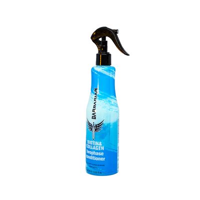 Barbarian 2 Phase Hair Conditioner Spray, Leave-in Conditioning Formula for Damaged Hair, 400 ml, Blue