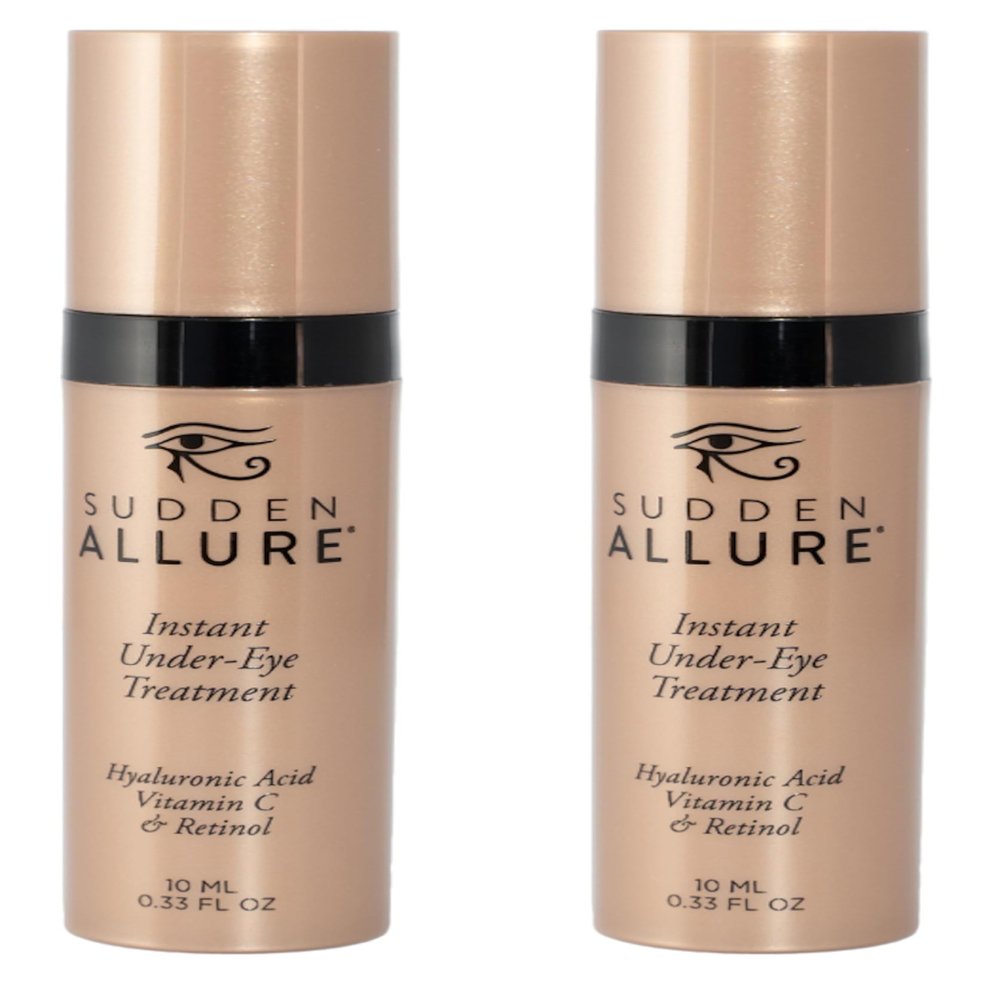 Sudden Allure Instant Under Eye Treatment Serum  Erase Under Eye Bags, Dark Circles, Wrinkles & Lift Sagging Eyes - Instantly Tighten & Firm - Reduce Eye Bags & Crows Feet | Made in USA (10 ml, 2pk)