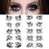 10 Pairs Halloween Eye Shadow Temporary Tattoos Eyeliner Tattoo Stickers Spider Web Bat Pattern Eyeliner Fake Tattoos for Women Men Face Eye Makeup Halloween Decals Party Supplies view 1
