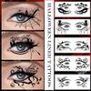 10 Pairs Halloween Eye Shadow Temporary Tattoos Eyeliner Tattoo Stickers Spider Web Bat Pattern Eyeliner Fake Tattoos for Women Men Face Eye Makeup Halloween Decals Party Supplies view 3