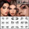 10 Pairs Halloween Eye Shadow Temporary Tattoos Eyeliner Tattoo Stickers Spider Web Bat Pattern Eyeliner Fake Tattoos for Women Men Face Eye Makeup Halloween Decals Party Supplies view 4