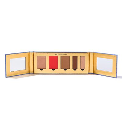 Artistboxxx Hamptons Polish & Glowww Palette  5-Piece Refillable Makeup Palette for Radiant Skin - Highlighters, Blush, Contour & Eye Shadows - Blendable, Long-Lasting, Vegan & Cruelty-Free