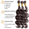 Habiliana Bundles Human Hair 22 24 26 Inch Body Wave P4/GREY Human Hair Bundles 11A Unprocessed Brazilian Virgin Quick Weave Hair Extensions for Black Women view 2
